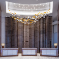 Hotel Chandelier Crystal Long Rectangular pendant lamp